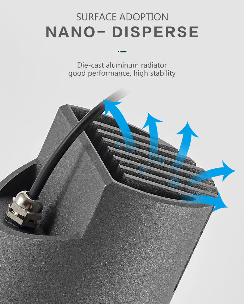 COOJUN Borderless LED Spotlight Anti-glare Home Embedded Adjustable Angle Slow Start Cree Chip Downlight No Main Indoor Lighting