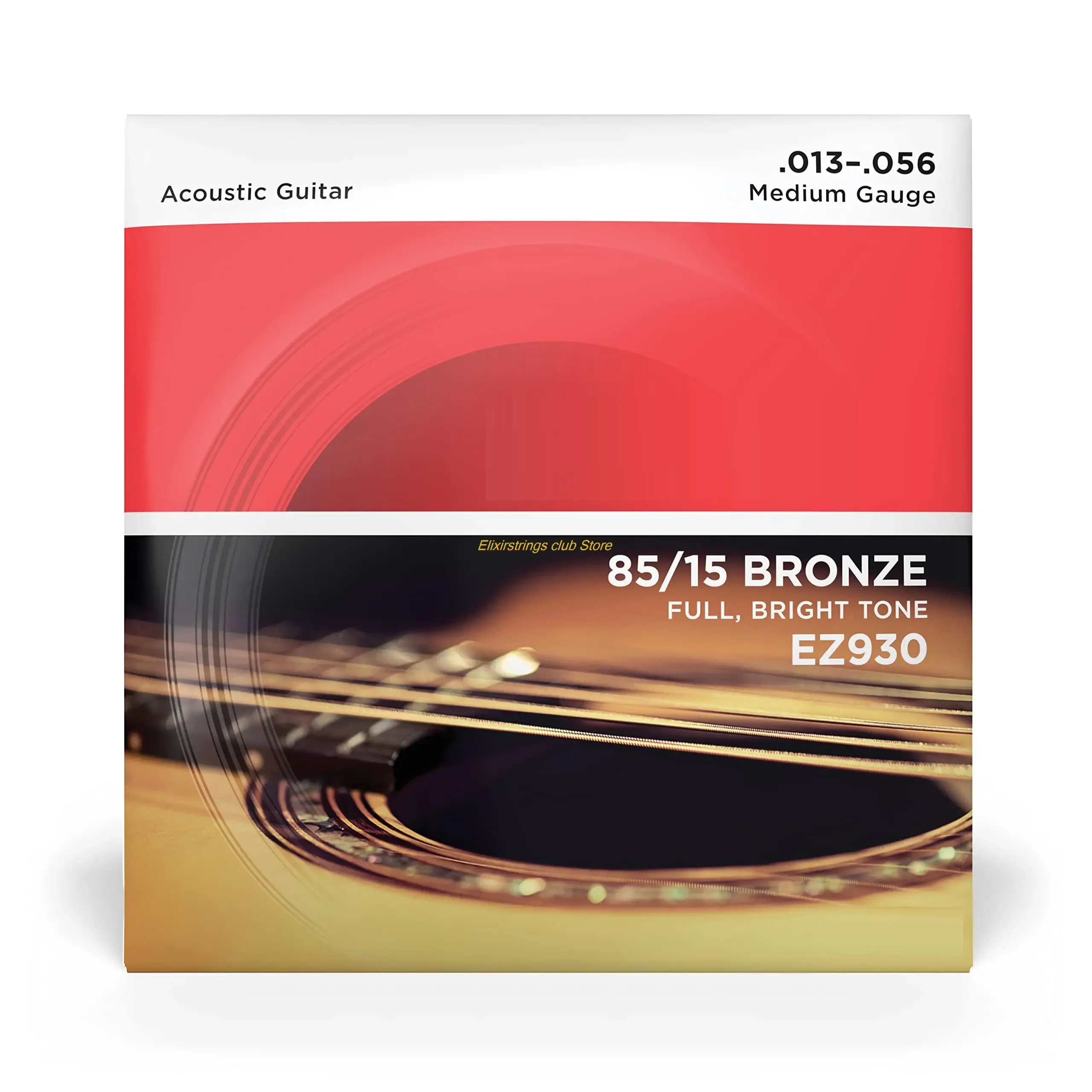 EZ930 13-56Music Accessory 85/15 Bronze Acoustic Guitar Strings For 6Strings Rich Tone Bright Sound Best Choice For Music Lovers