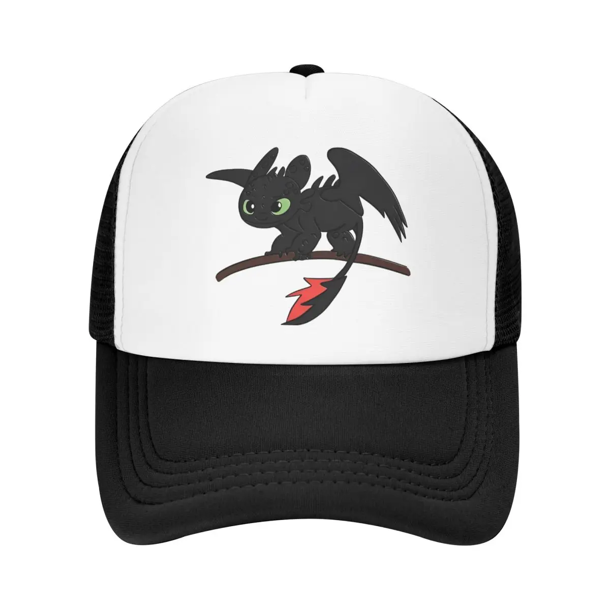 

Беззубик Chibi Night Fury HTTYD Шляпа дальнобойщика Унисекс Шляпа для папы Шляпы от солнца Кепка дальнобойщика Регулируемая бейсболка из полиэфирной сетки Летние