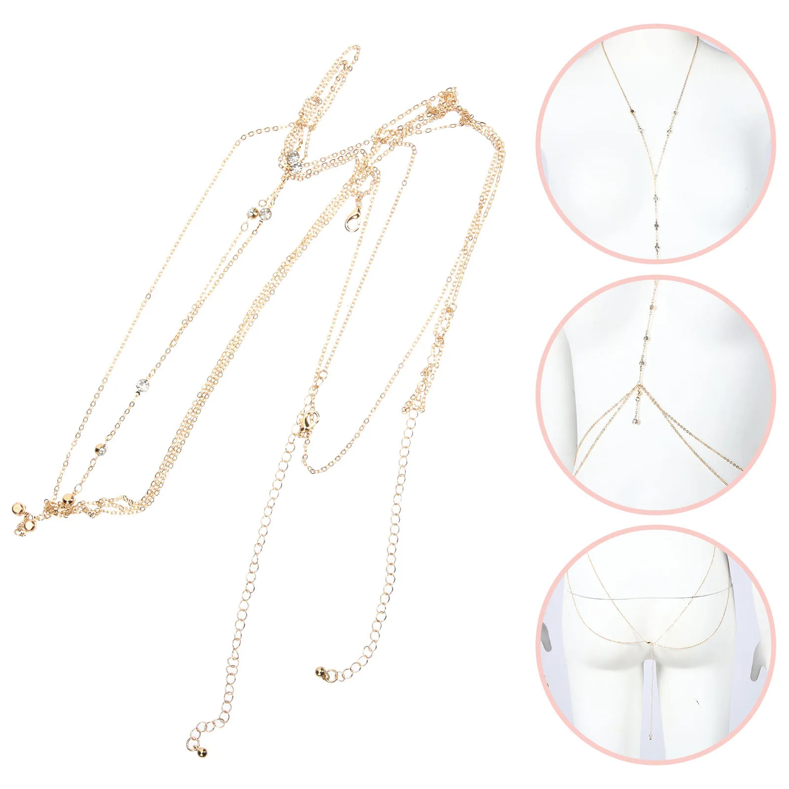 

Attractive Chain Alloy Fashion Party Nightclub Beach Bikini Gold Jewelry for Elegant Style