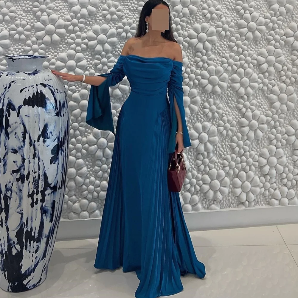 Ball Dress Saudi Arabia Prom Jersey Ruched Celebrity A-line Strapless Bespoke Occasion Gown Long Dresses