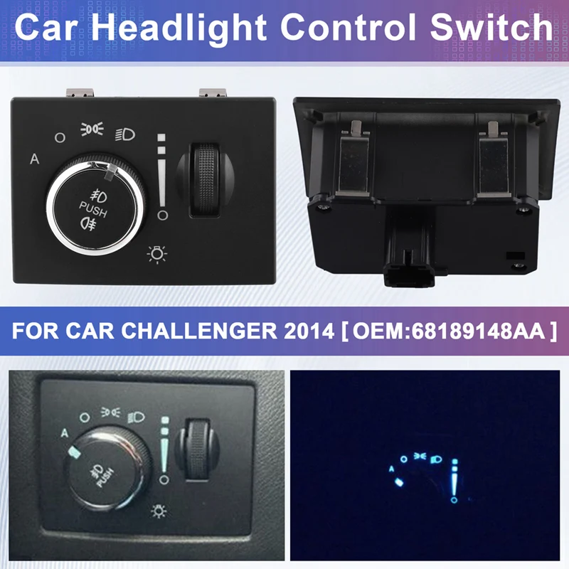 Car Fog Light Switch Headlight Control Switch 68189148AA For Dodge Challenger 2014 Car Accessories