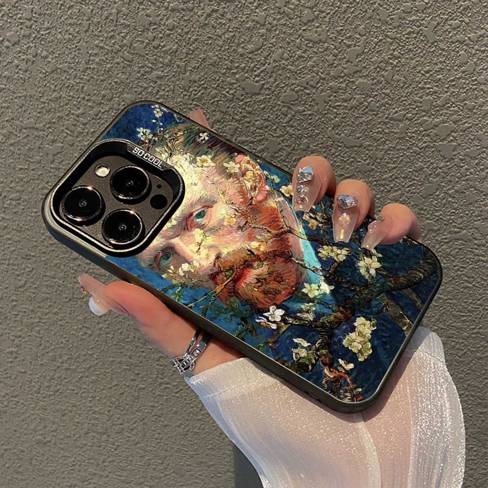 Van Gogh Starry Sky Art Phone Case For IPhone 16 15 14 13 12 11 Pro Max X XR XSMAX 8 7 Plus Matte Shockproof Back Cover