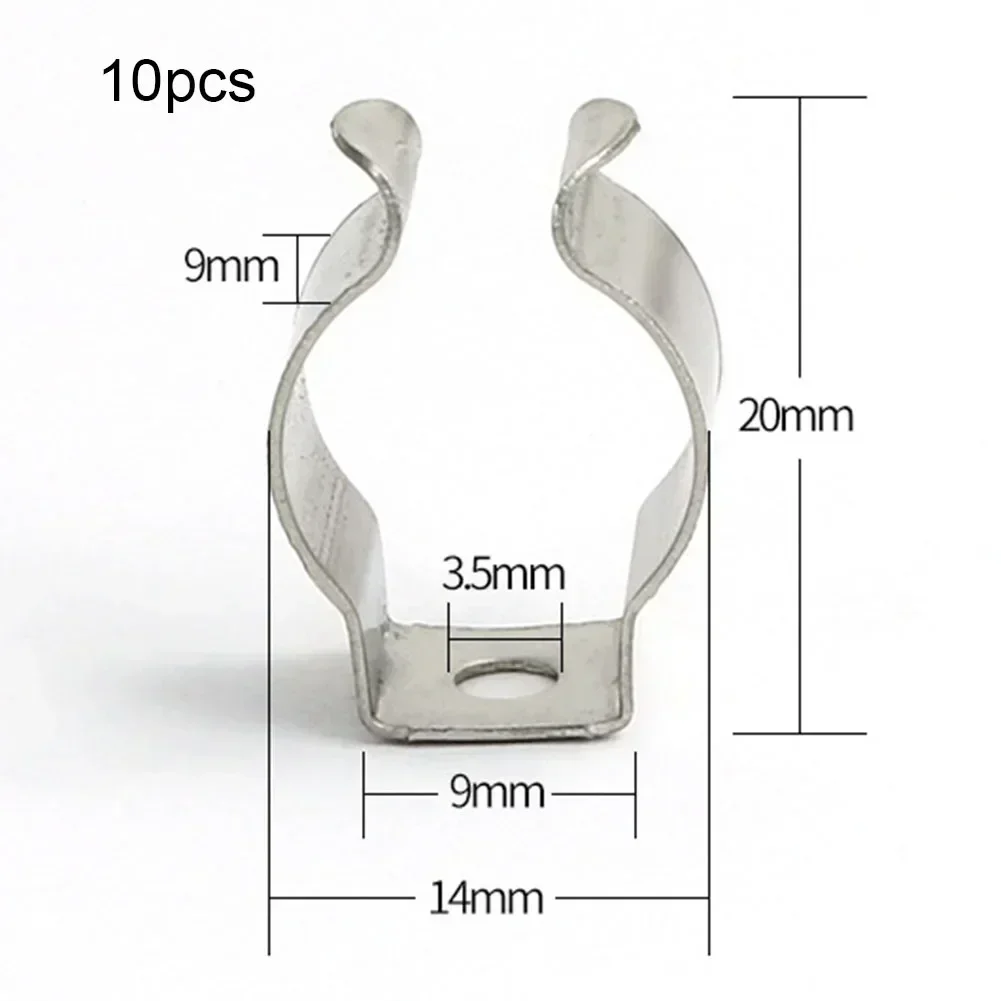 10pcs Heavy Duty Tool Spring Terry Clips Silver Manganese Steel Open Type Clamps Hardware 6mm/10mm/12mm/16mm/19mm/25mm/28mm