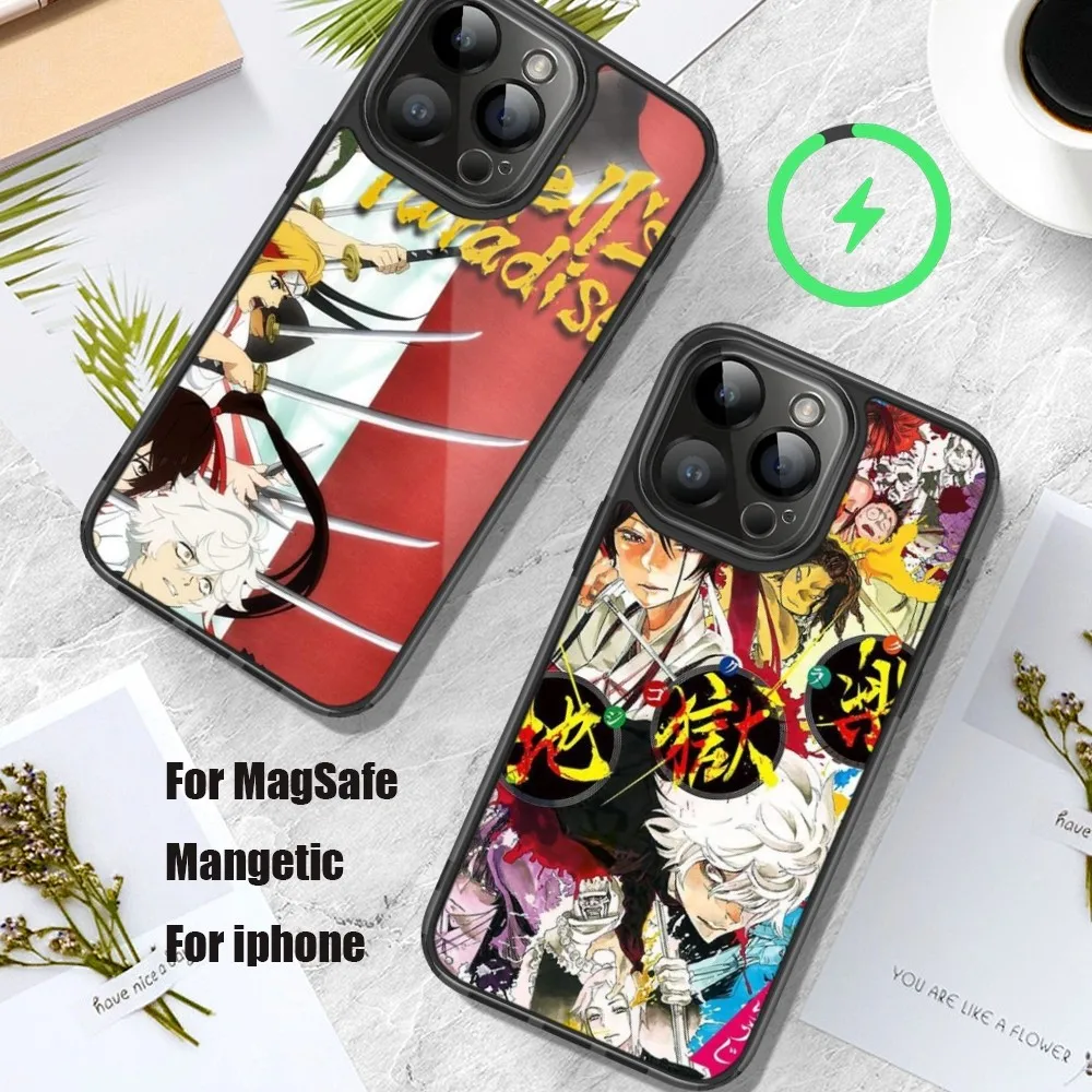 Comics J-Jigokuraku Phone Case For iPhone 11 12 13 14 15 Pro Max Plus Mini Magsafe Magnetic Wireless Charging Shell