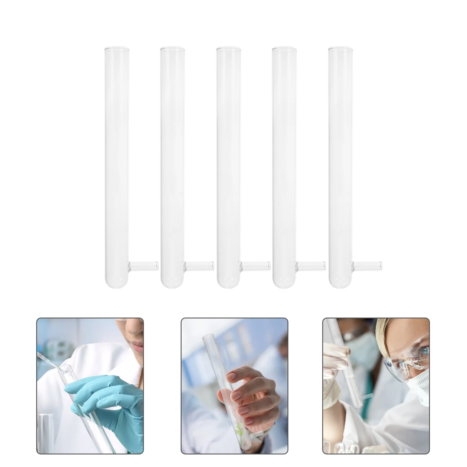 5 قطعة الدقة البورسليكات الزجاج النمل تربية أنابيب الجانب الذراع أنبوب اختبار للنمل المناظر الطبيعية وتجارب العلمية النمل
