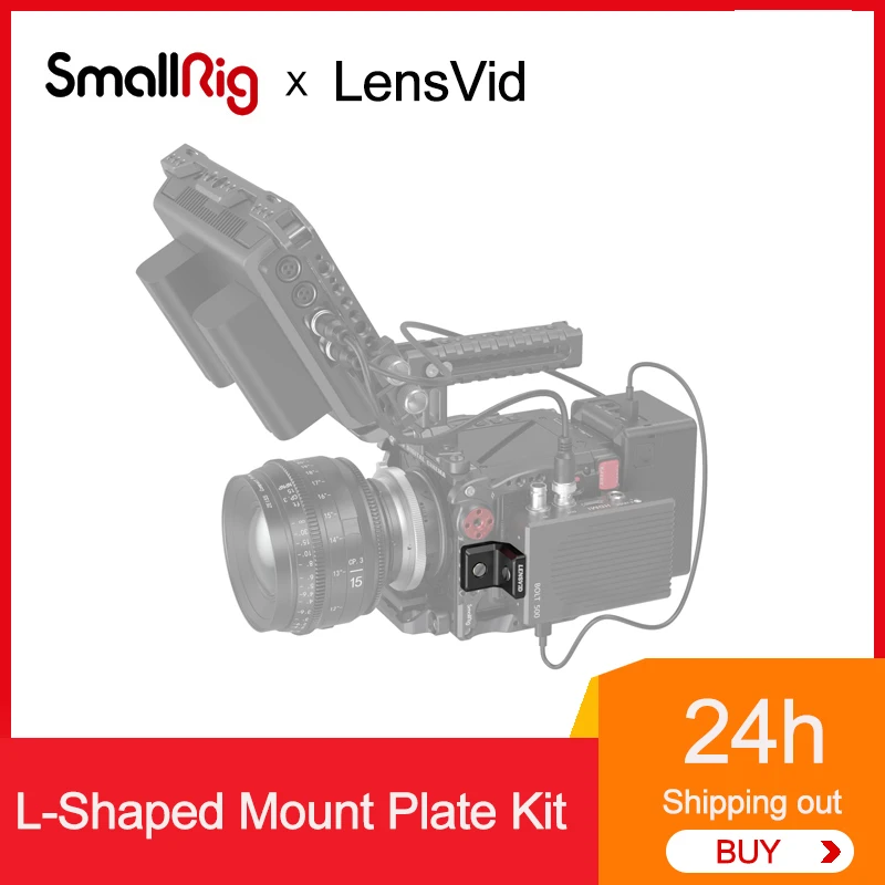 SmallRig Mini L-Shaped Mount Plate Kit for Wireless Image Transmitters Monitors Load-bearing Capacity 1.2kg with 1/4 -20 screws