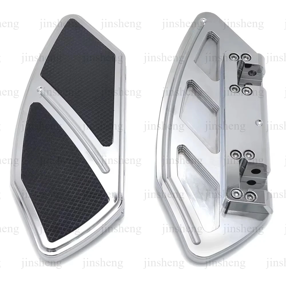 For Harley Davidson Softail Touring Chrome Rear Passenger Floorboards Arc Edge Aftermarket Motorcycle Parts