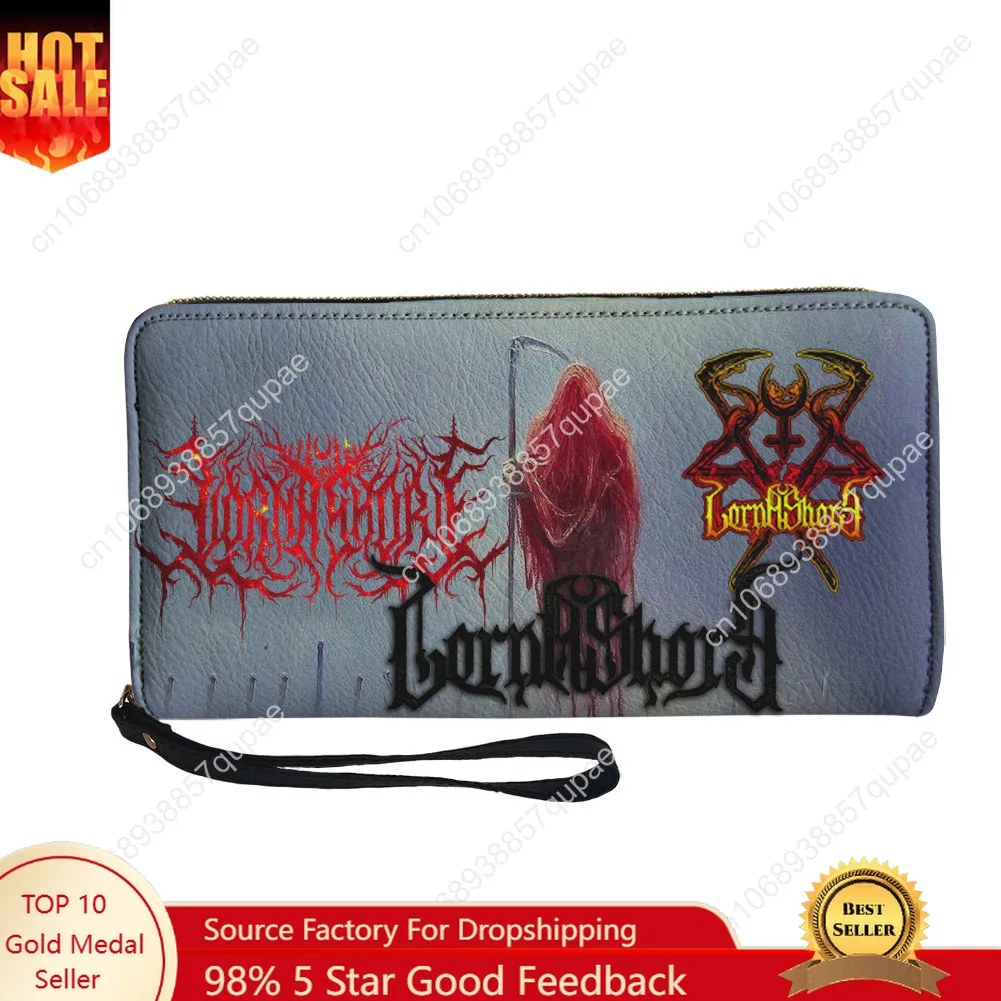 

Lorna Shore Deathcore band Custom Wallet Purse Mens Womens Teenagers Zipper Long Wallets Double Print Portable Wallet Gift Bag