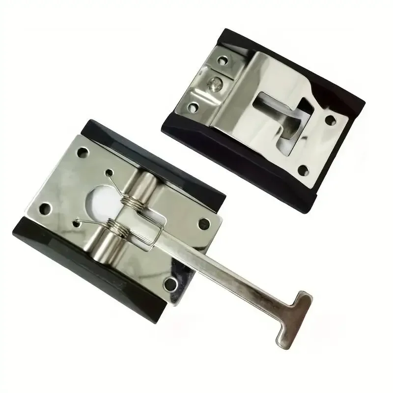 1set Stainless Steel RV Door Holder Metal T-Style Entry Door Catch for Camper Trailer Motorhome Hook & Keeper Hardware Bracke
