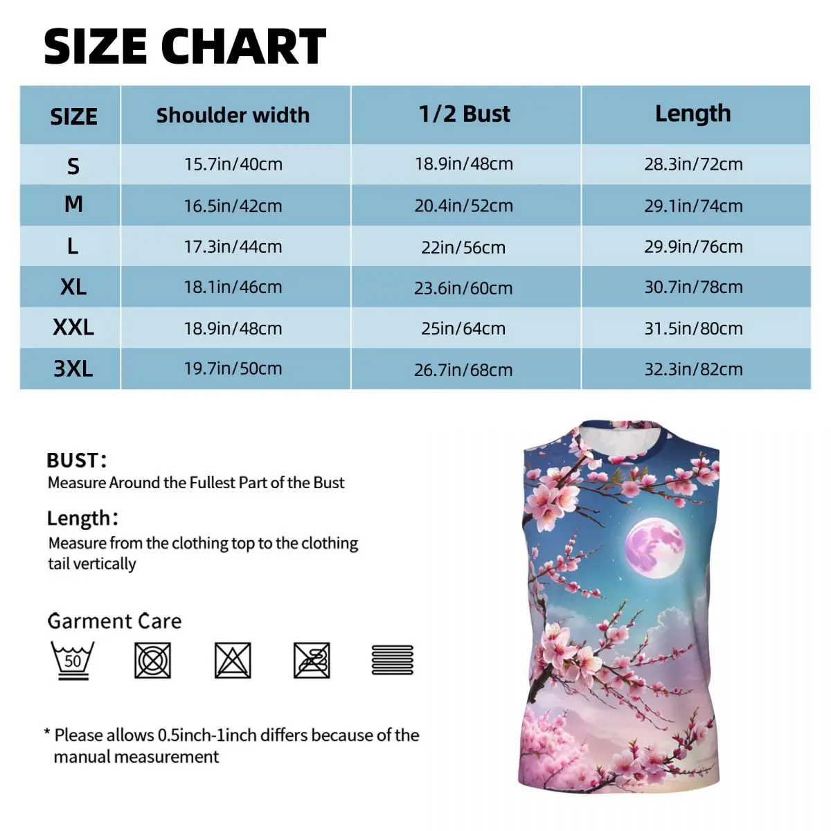 Sakura Cherry Blossom Japanese Flowers Men Printed Sleeveless T-shirt Casual Hip Hop Street Style Beach Holiday Tank Tops