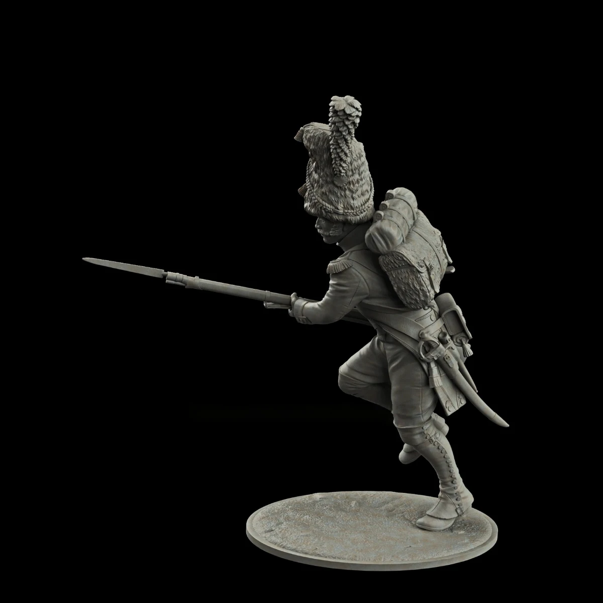 Kit de modèle de figurine non peinte en résine de 75mm, thème militaire, grenadier d'infanterie de ligne française, GK non assemblé et non peint