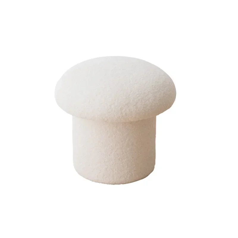 Nordic fabric home fashion designer round stool, cute leave-in cloth small foot pier makeup stool