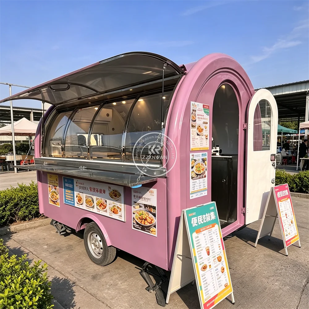 

Concession BBQ Fast Food Cart Catering Food Trailer Mobile Coffee Ice Cream Food Truck Mobile Kitchen Trailer with Equipment