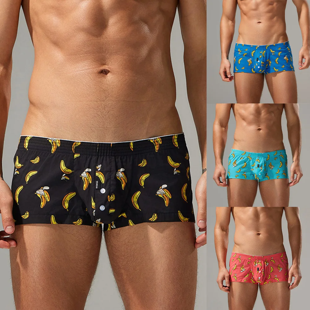 

Мужские дышащие шорты-боксеры, хлопковые боксеры с принтом, трусы с низкой посадкой, удобное нижнее белье, плавки, домашняя одежда, трусики M-2XL
