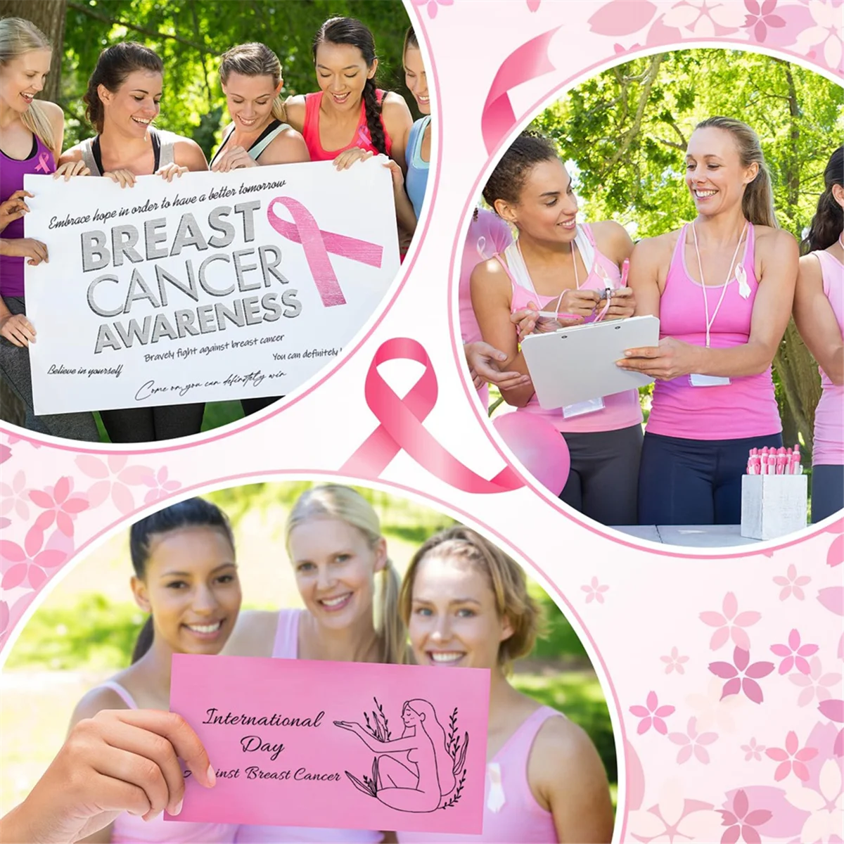 Bolígrafos de cinta rosa para mujeres y niñas, bolígrafos retráctiles de tinta negra, suministros de oficina, regalo a granel, 50 piezas