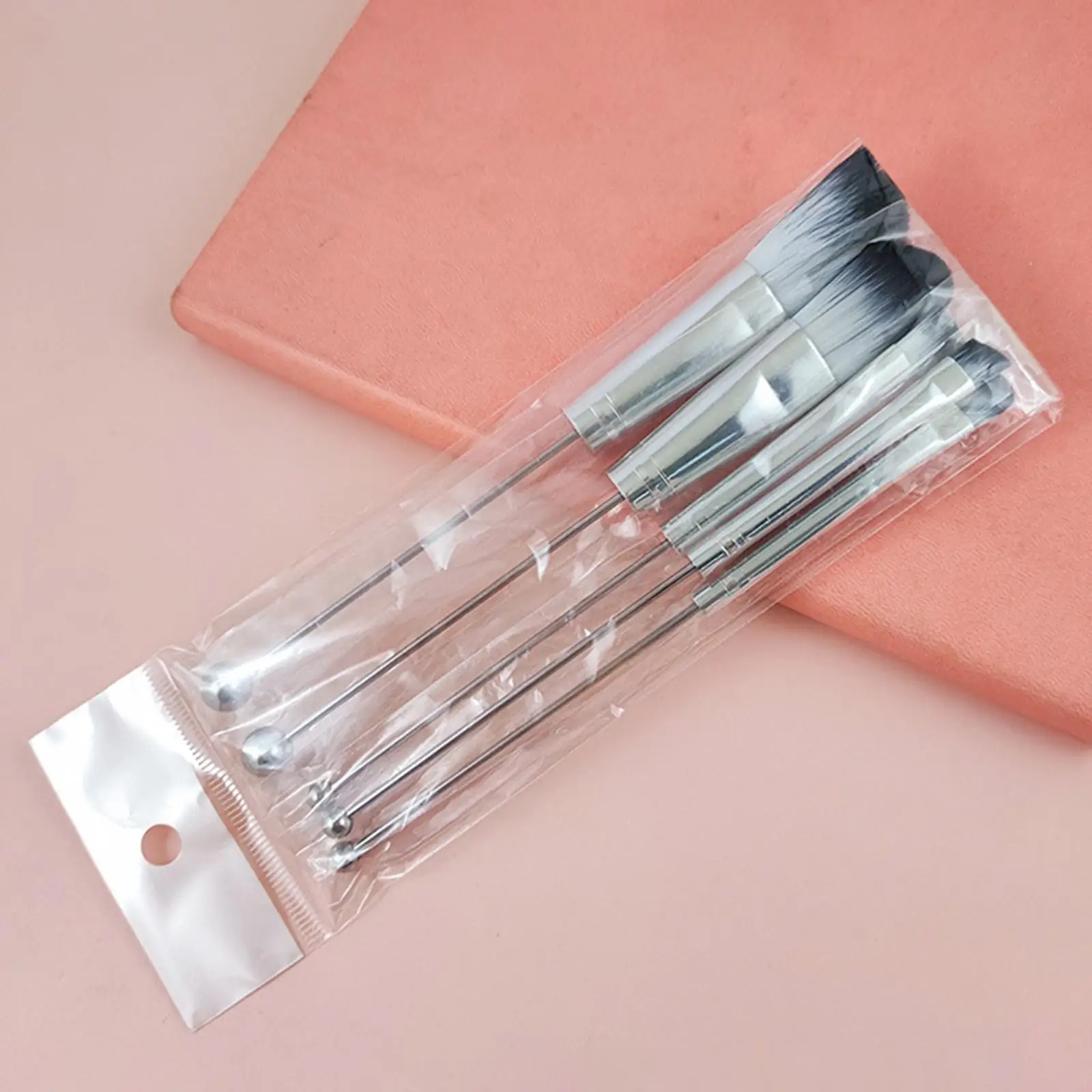 Multifunctional Makeup Brushes Tool Set with Aluminum Tube Artificial Fiber Beaded Eyeshadow Brush Blending Lip Brush for Travel