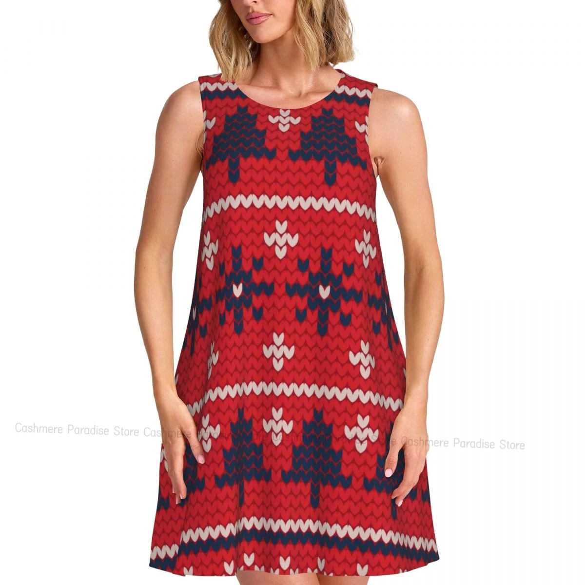 Damesjurk Kerstmis Zomer Casual T-shirt Jurken Strand Cover-up tankjurk