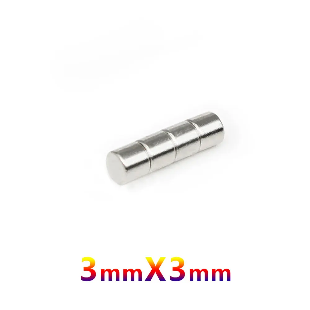 50/100/200/500/1000/2000PCS 3x3 Mini Small Disc Search Magnet Magnets 3x3mm Round Neodymium Permanent Strong Magnets 3*3 mm