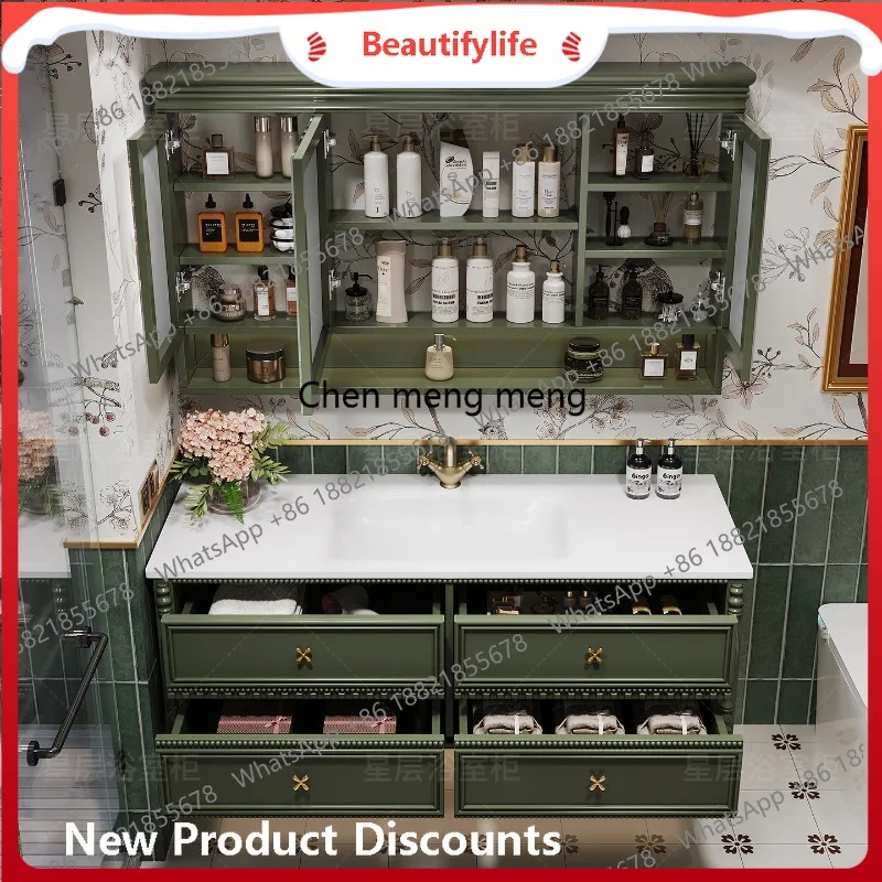 Z 10Universal Vintage Bathroom Cabinet Professional Simple Organizer Storage Cupboard Big Size
