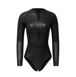 Women 2mm Bikini Diving Wetsuit Long Sleeve Scuba Dive Snorkeling Clothes Surfing Kayak Suit Black Pink Neoprene Swimwear