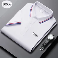 Novedad de verano, Polo de manga corta transpirable bordado de alta calidad para hombre, Top versátil informal y moderno