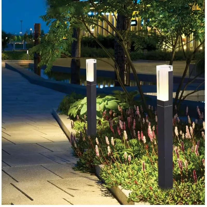 Modern Minimalist Aluminum Waterproof LED Outdoor Lawn Spike Light Garden Villa Landscape Pathway Decor Novelty Energy Saving