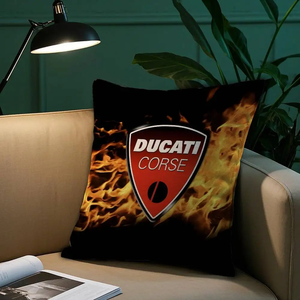 D-DucatiES Italy Pillow Case Short Plush Print Cushion Cover Square Throw Pillow Covers Sofa Home Decor