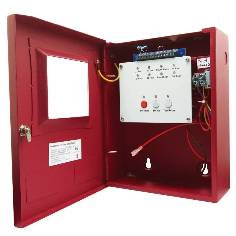 

2 Zone Fire Alarm Smoke Detection Conventional Control Panel