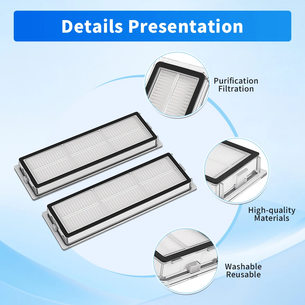 Parts Filters For Dreame D10 Plus Gen 2 RLD32GD L10S Ultra F9 For Xiaomi X10+ X20+ X10 Plus X20 Plus S10 Plus S10+ Mop 2 Ultra image 3