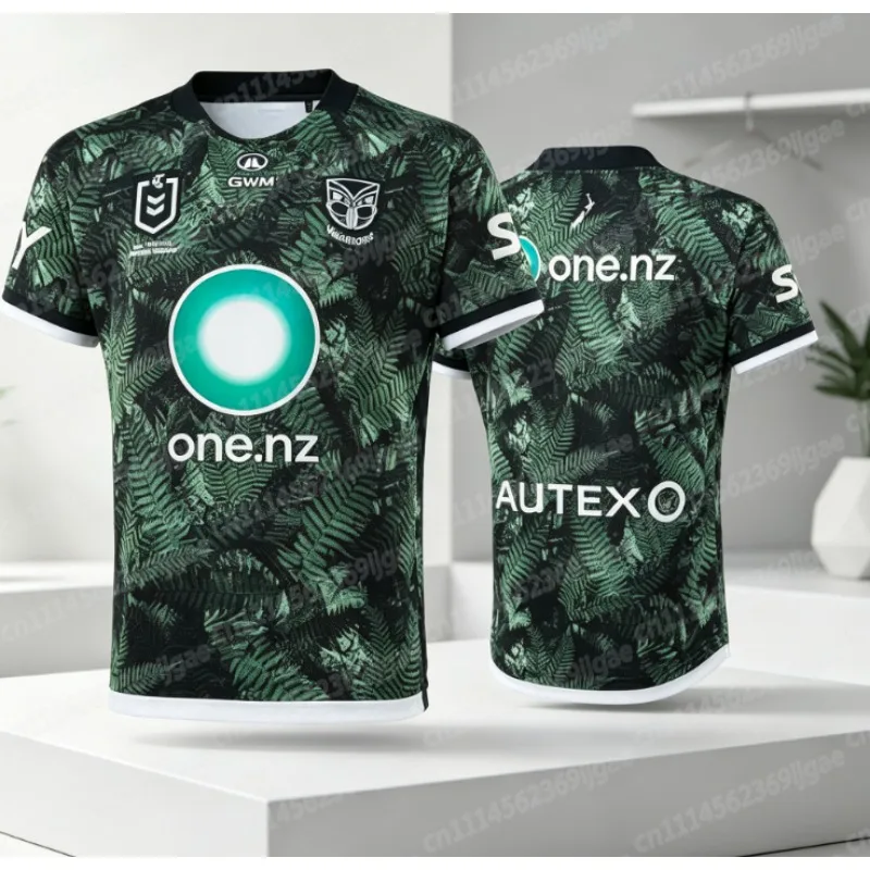 Family Warriors Maori Tribe Metal 3D Printed Rugby Shirt, Breathable Speed Drying Spiral Pattern Mesh Short Sleeve T-shirt