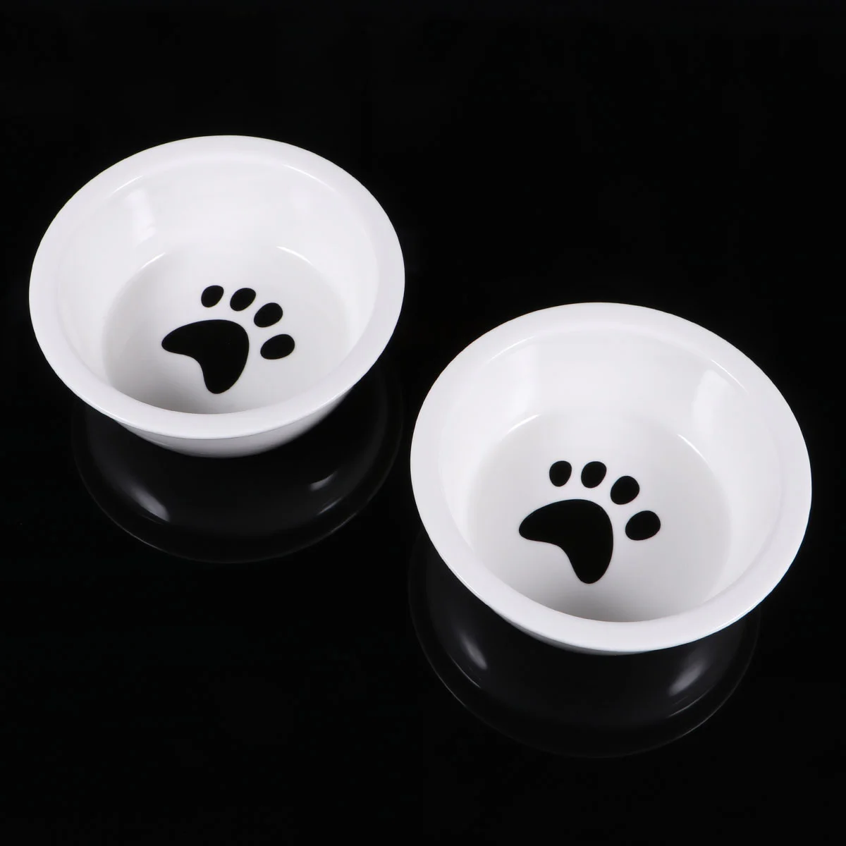 2Pc Ceramic Dog Bowl Pet Supplies Durable Cat Feeder Puppy Accessories Rust Resistant Scratch Proof Pet Bowl Dog Feeders Pet