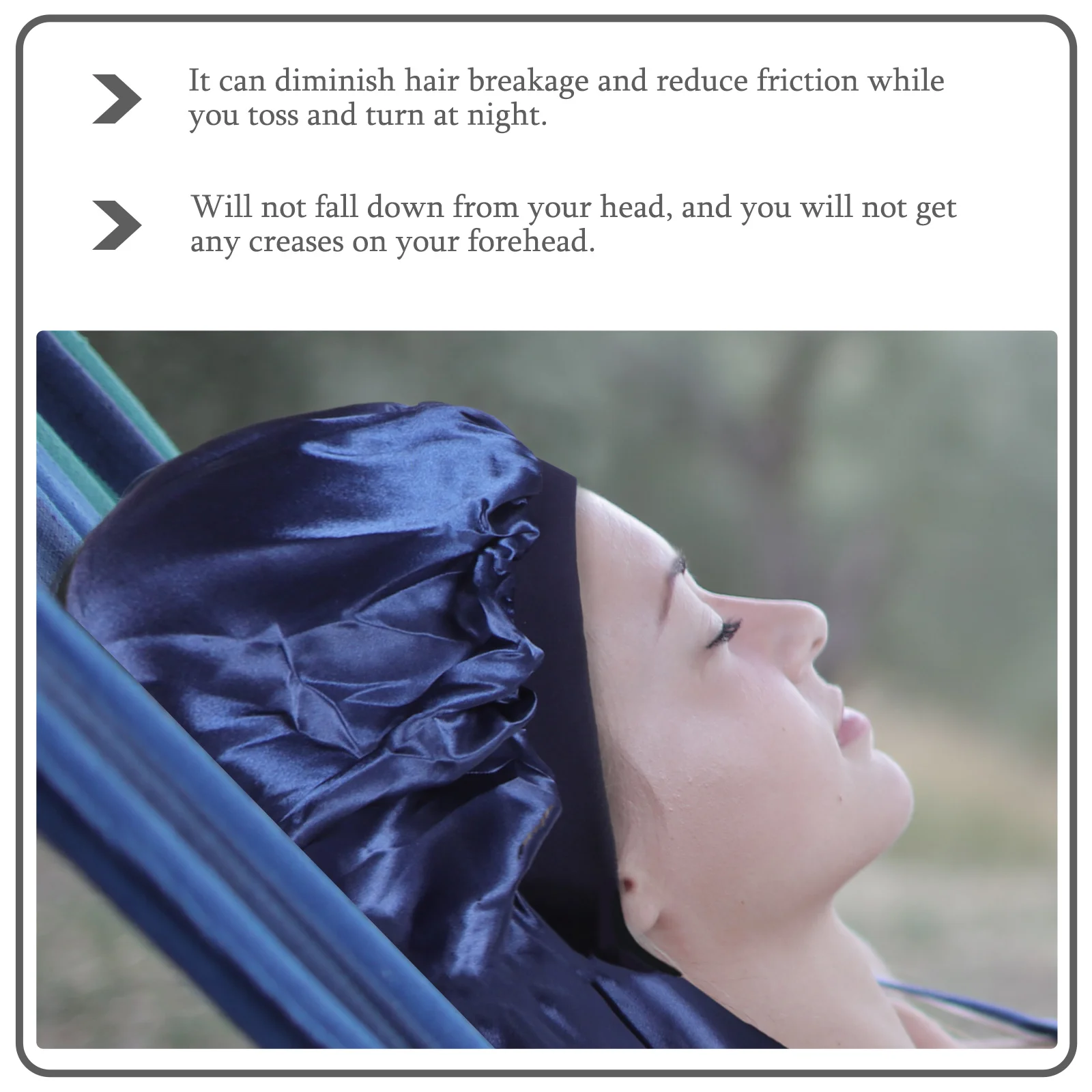 

2Pcs Satin Sleep Caps Long Hair Women's Sleeping Hat Anti-Breakage Elastic for Natural Hair Rollers Up-