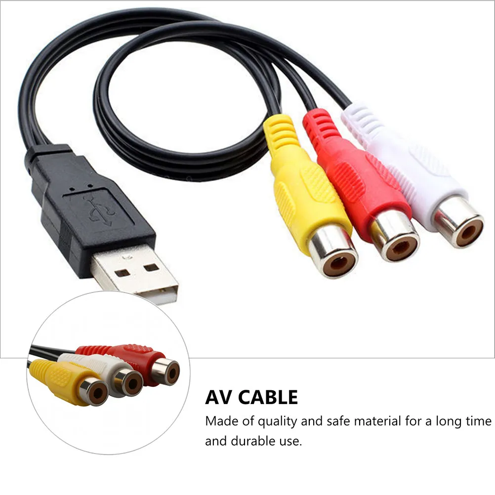 1Pair Usb To 3Rca M…