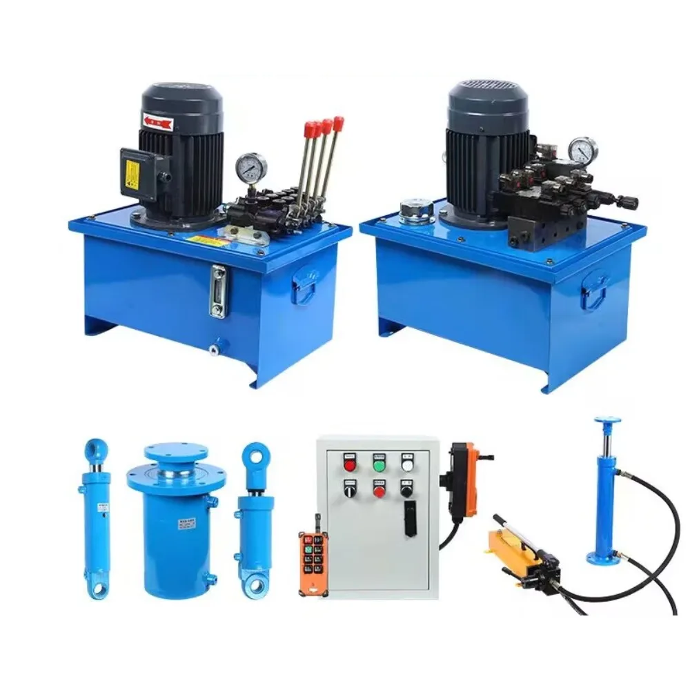 

Complete set of electric hydraulic pump station household 220v manual 20 tons