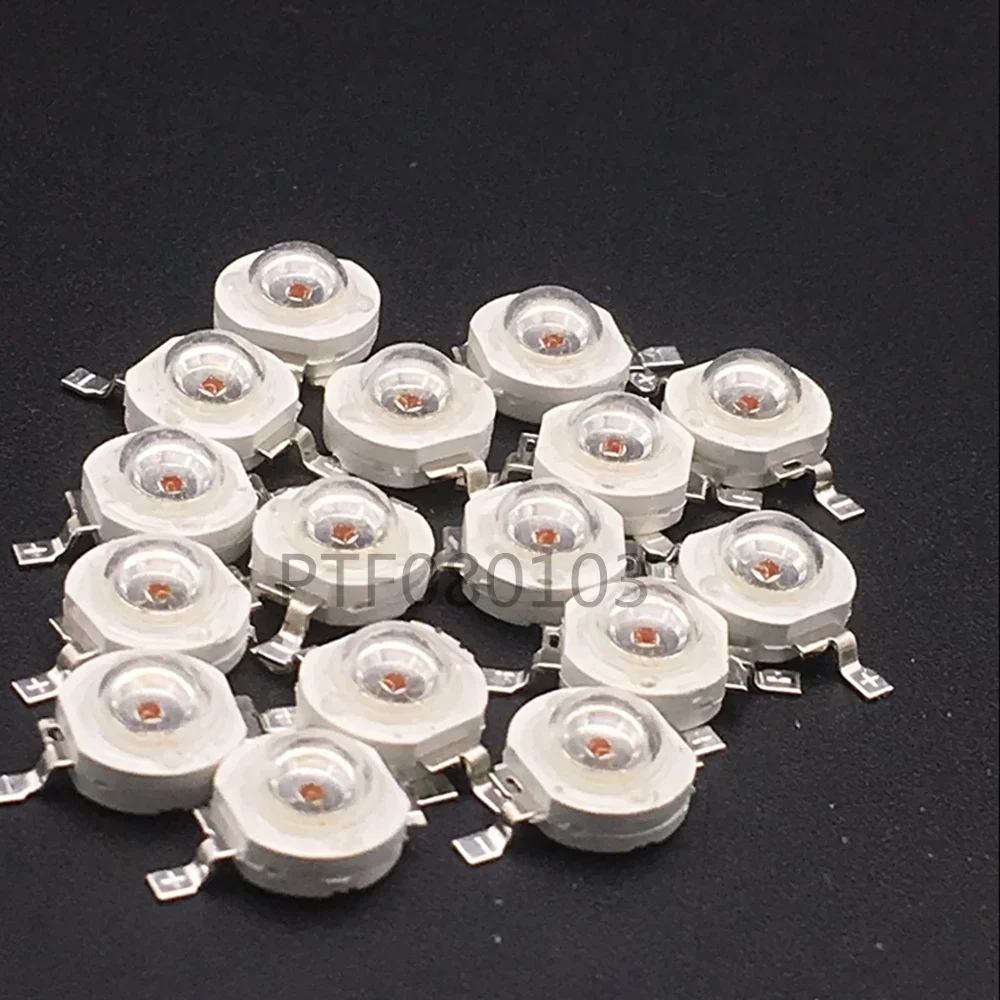 100pcs 3w Deep Red 660nm ~ 665nm EPILEDS LED Light Bead Bulb Part Diode For Plant Grow Plate