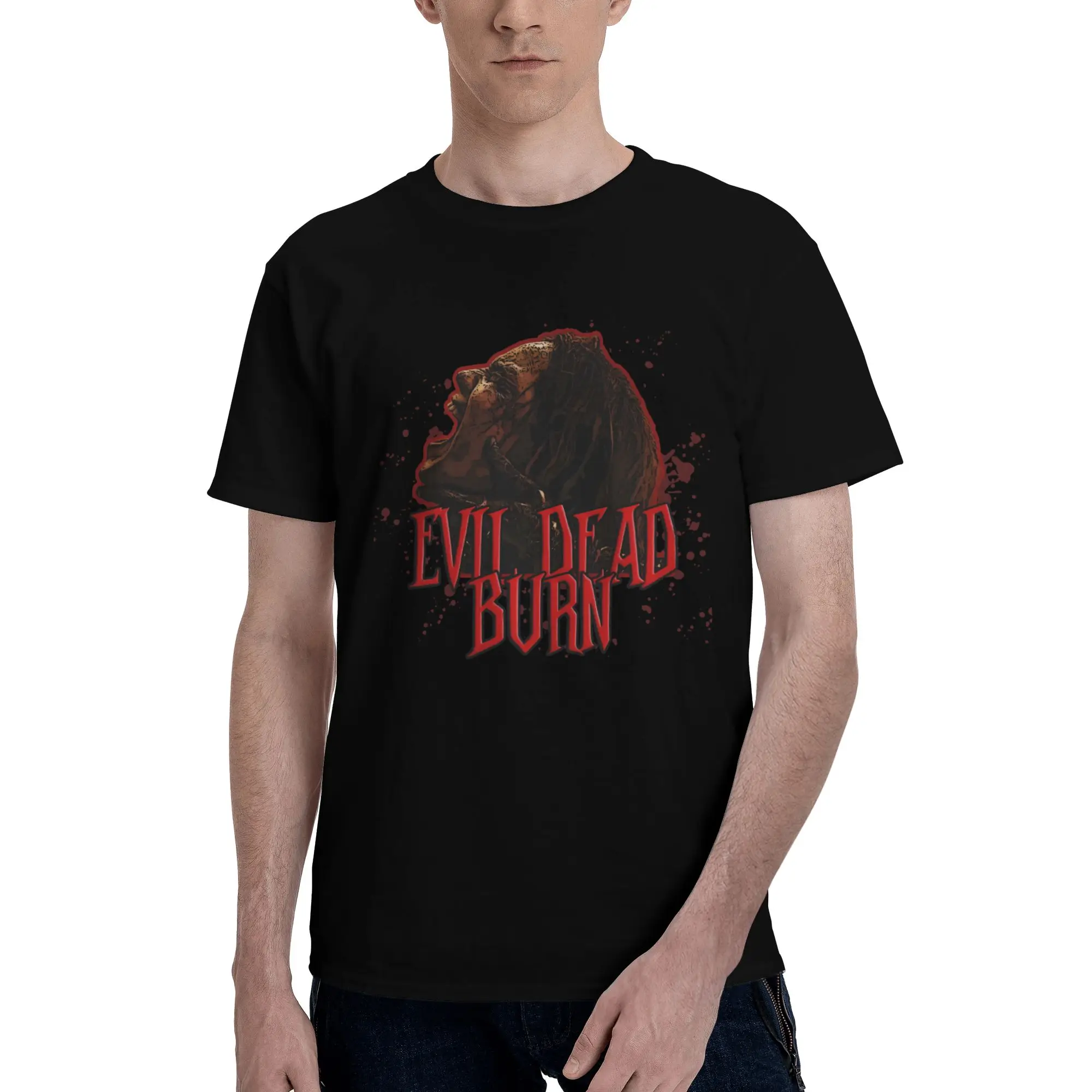 Evil Dead Burn Graphic Printing T Shirts Men Women  Pure Cotton  Tee Shirt Clothing