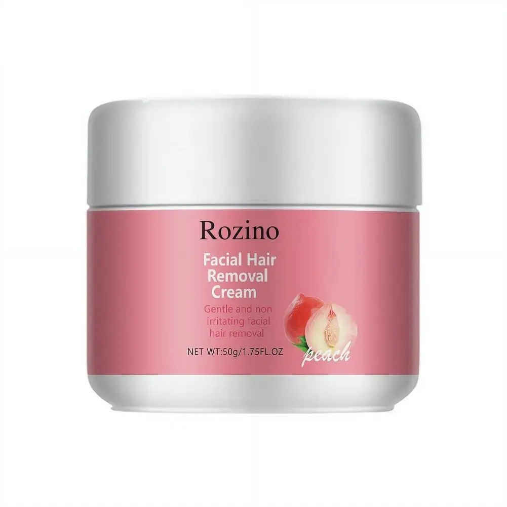 Facial Depilatory Cream, Peach Hair Removal Cream for Upper Lip and Chin Gentle Non-Irritating Body Hair Removal Cream for Women