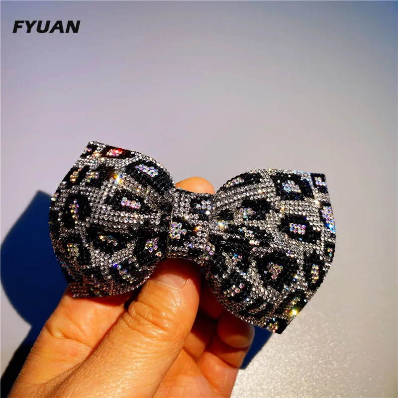 FYUAN Fashion 5 Styles Bowknot Hairpins for Women Girls Rhinestones Hairwear Accessories Weddings Jewelry