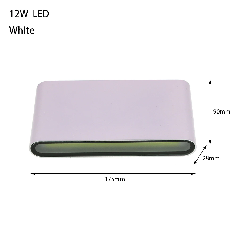 6W 12W 24W Led Outdoor Waterdichte Wandlamp Slaapkamer Woonkamer Balkon Wandlamp Aluminium Buitenmuur lamp Blaker Armaturen