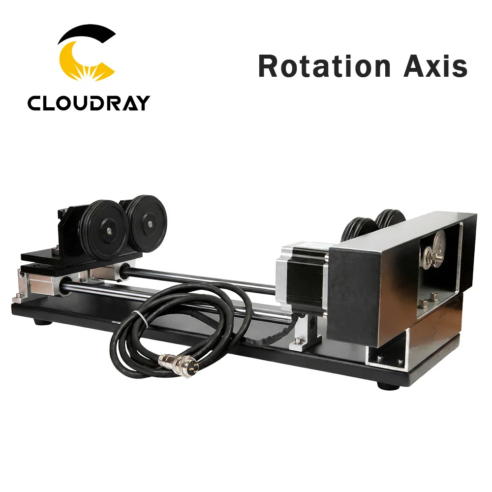 Cloudray Rotary Engraving Attachment with Rollers Stepper Motors for Laser Engraving Cutting Machine Model A