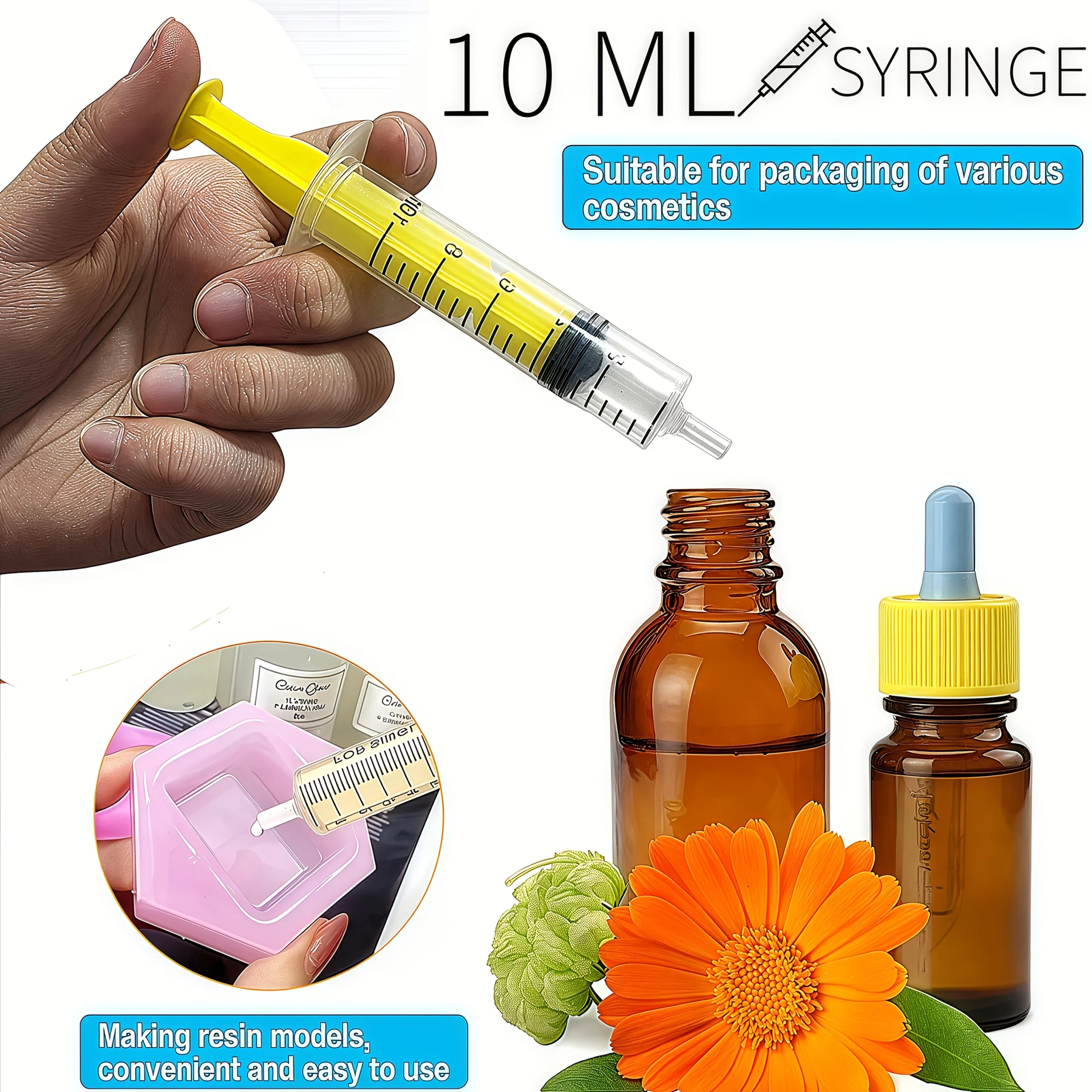 7 Colorful Syringes, 10ml Each, 7 Syringes in Different Colors, Multifunctional, Can Be Used for Liquid Transfer, Plant Watering, Laboratory Use, Animal Feeding, Etc view 6
