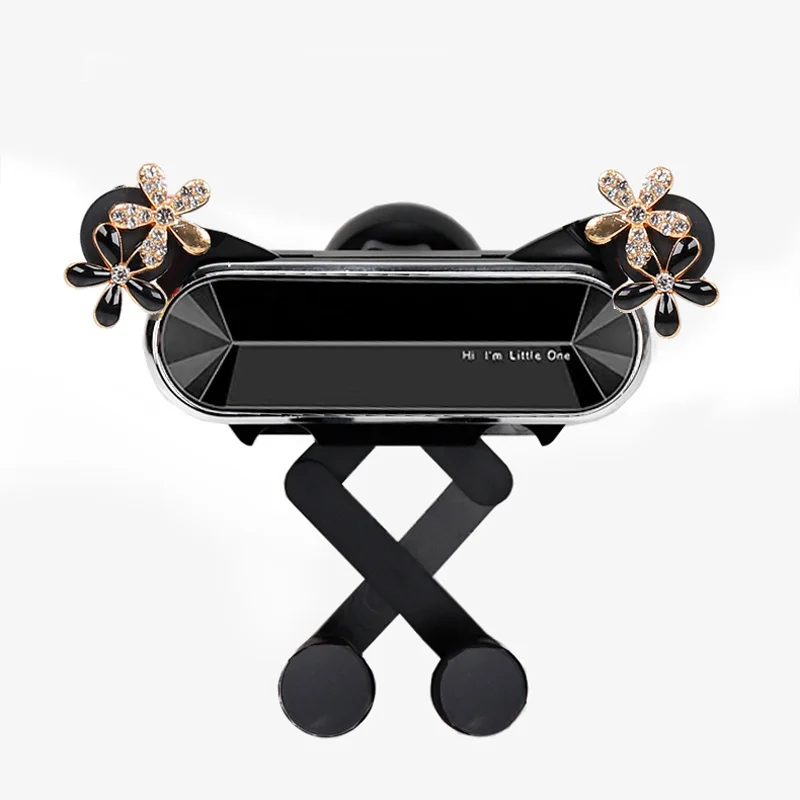 Neue Kristall Blume Schwerkraft Auto Telefon Halter Universal Starke Air Vent Clip Halterung Einstellbare Mobile Handy Ständer für Freisprecheinrichtung – Detail 4