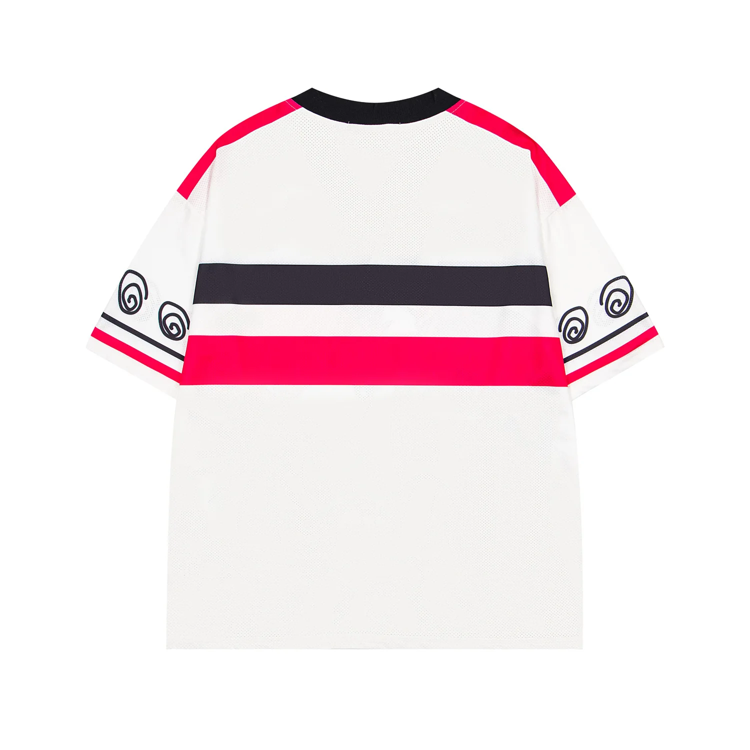 Street Design Cartoon Character Printing Short-sleeved T-shirt Men's and Women's Loose Sports V-neck Jersey Half-sleeved Top