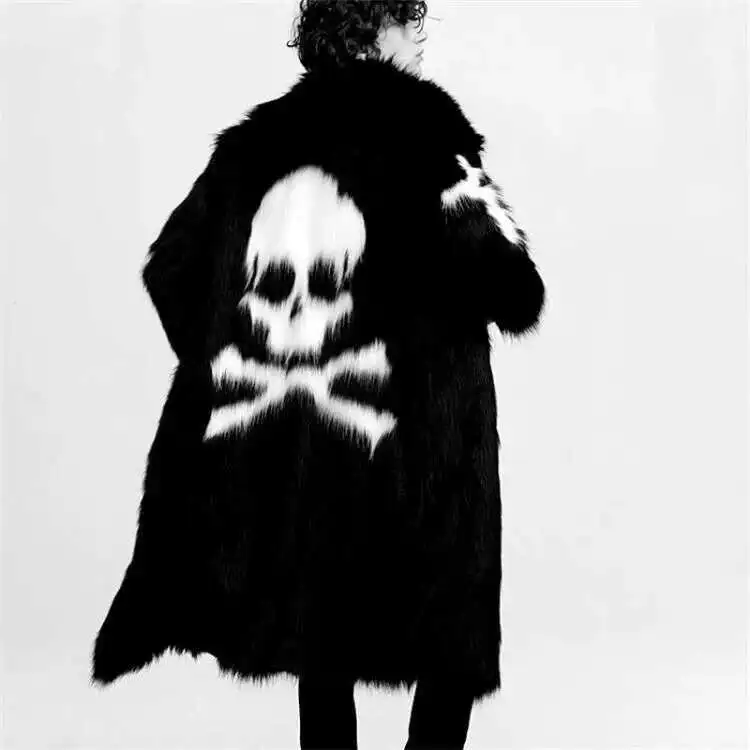 Midas back skull fur jacket V系 平成 y2k Sdbd3adaac7c1458d952e8f7e6f740