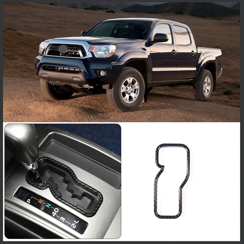 

For Toyota Tacoma 2006-2015 Carbon Fiber /Black/Red/Blue Car Gear Shift Panel Decoration Sticker fram Cover Interior Accessories