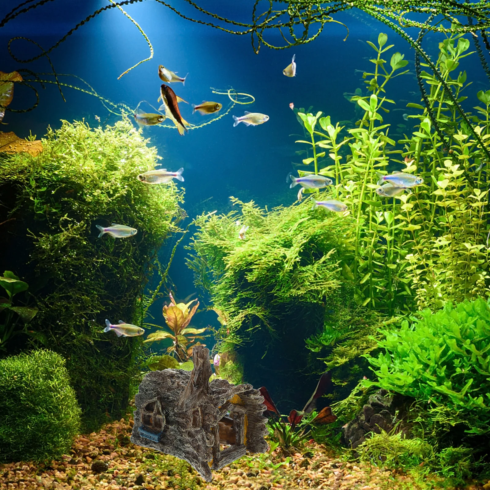 

Simulated Aquarium Decoration Resin Cave Hideout Fish Aquarium Cave Tank Betta Accessories Safe Decor