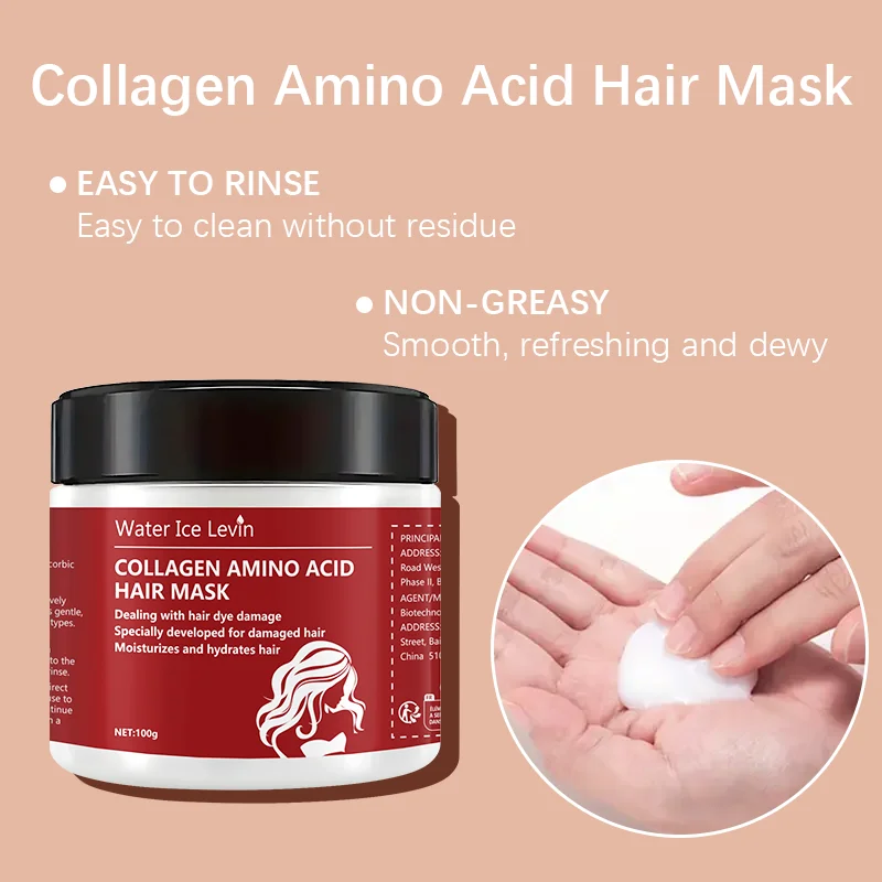 Collagen Hair Treatment Deep Repair Conditioning Argan Oil Hair Mask Essence for Dry Damaged Hair All Hair Type