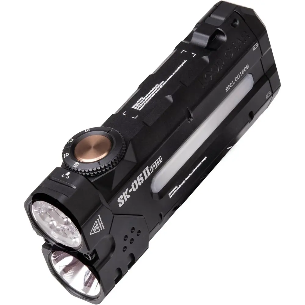 

Pro 2 EDC Flashlight, 5000LM Rechargeable LED with Spotlight, Floodlight, High-CRI Sidelight, RGB, Dual 4000mAh Batteries, IP68