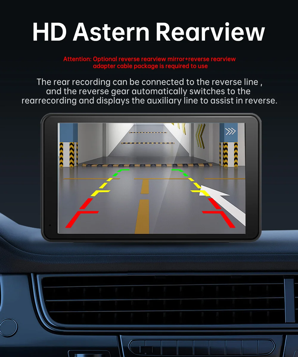 7 بوصة العالمي 4K DVR راديو السيارة الوسائط المتعددة مشغل فيديو GPS الملاحة اللاسلكية Carplay أندرويد السيارات بلوتوث شاشة تعمل باللمس